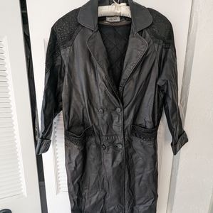 Elegance Couture Leather Coat